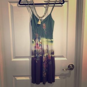 Empire Waist Floral Sun Dress- one size